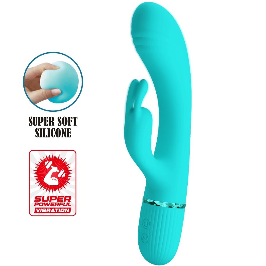 PRETTY LOVE - Scocco Vibrator Rabbit Turquoise