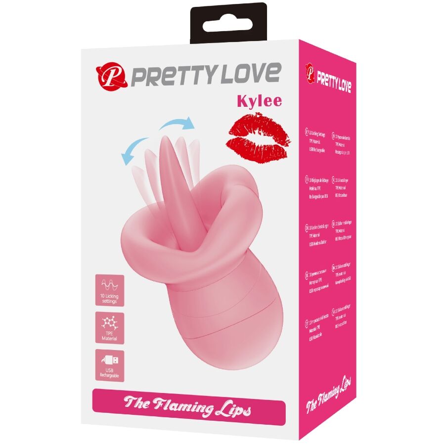 PRETTY LOVE - Kylee Tongue Clitoris Stimulator 10 Vibrations Nude Roze