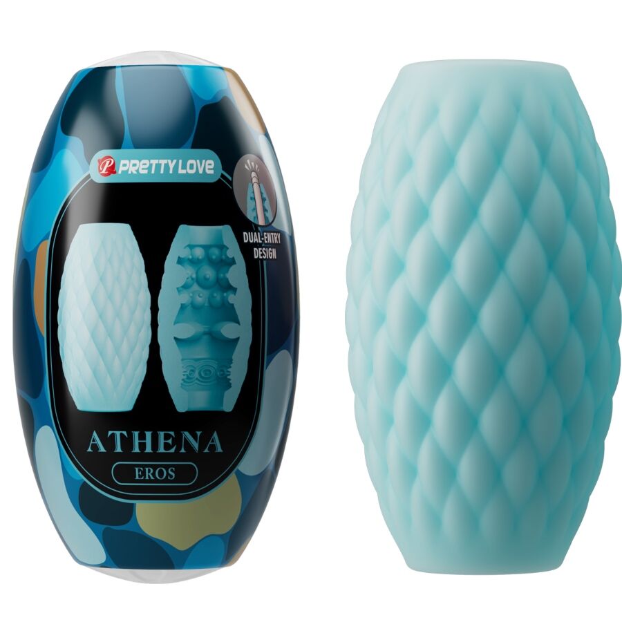 PRETTY LOVE - Athena Eros Silicone Male Masturbator Sky Blue
