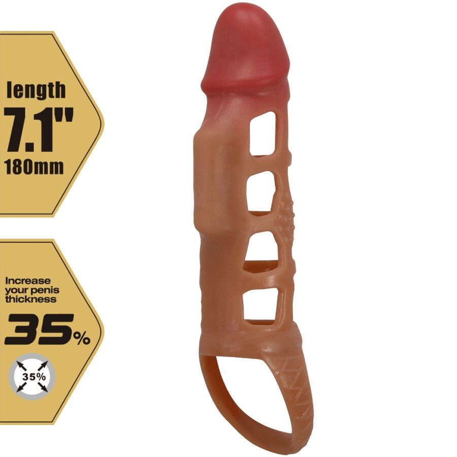 PRETTY LOVE - Preston Vibrating Penis Sleeve 18 Cm