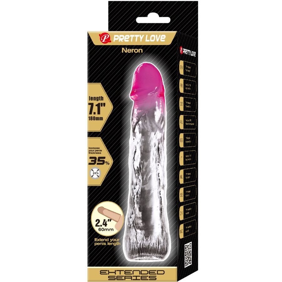 PRETTY LOVE - Neron Realistic 6 Cm Enlargement Sheath For  Penis Roze
