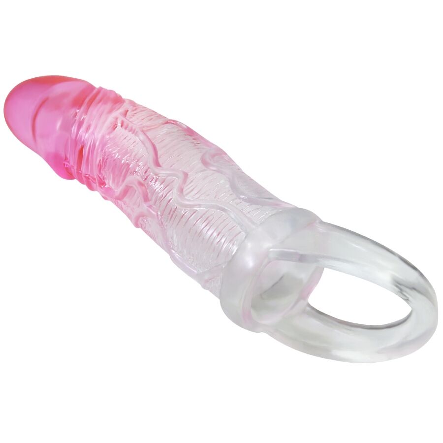 PRETTY LOVE - Odes Realistic 2 Cm Enlargement Sheath For Penis Pink