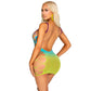 Leg Avenue - Seamless Mini Dress With Openings Ocean