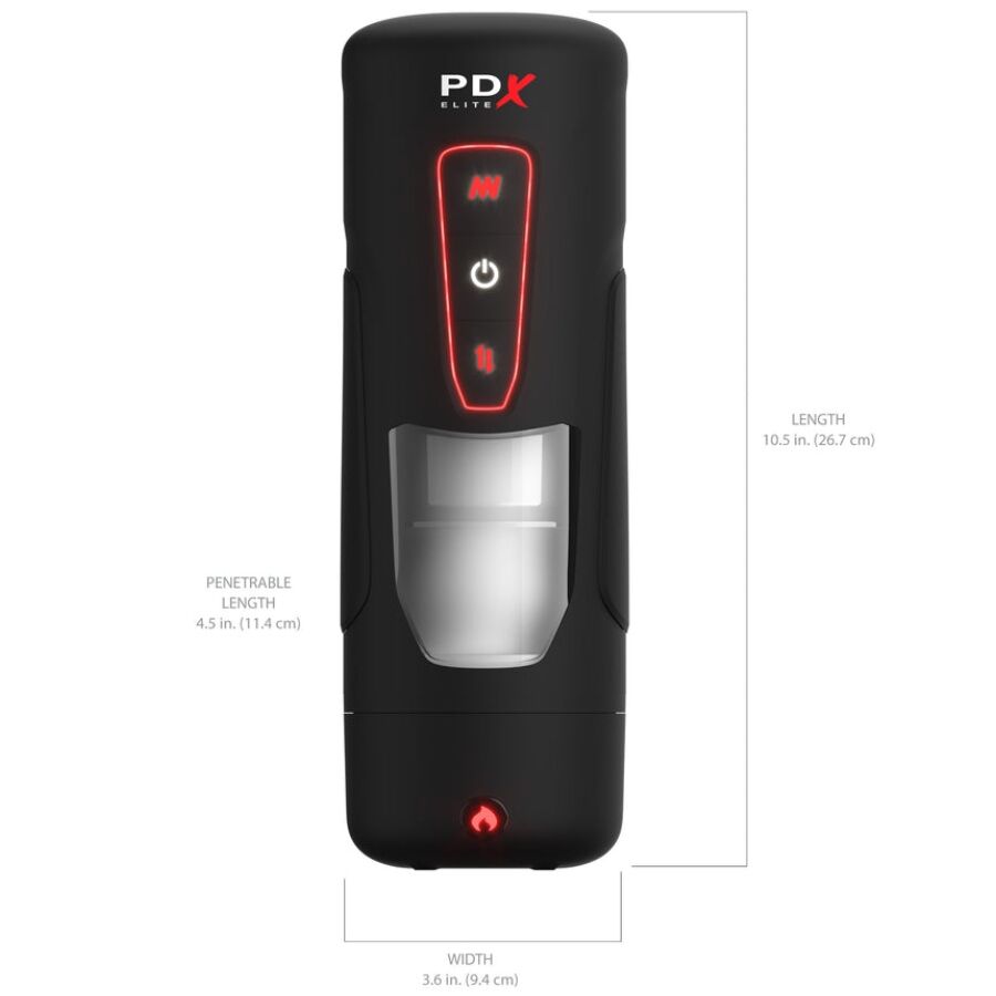 PDX Elite - Milk Me Hotter Automatic Masturbator with Thrusting and Heat Effect Vibration