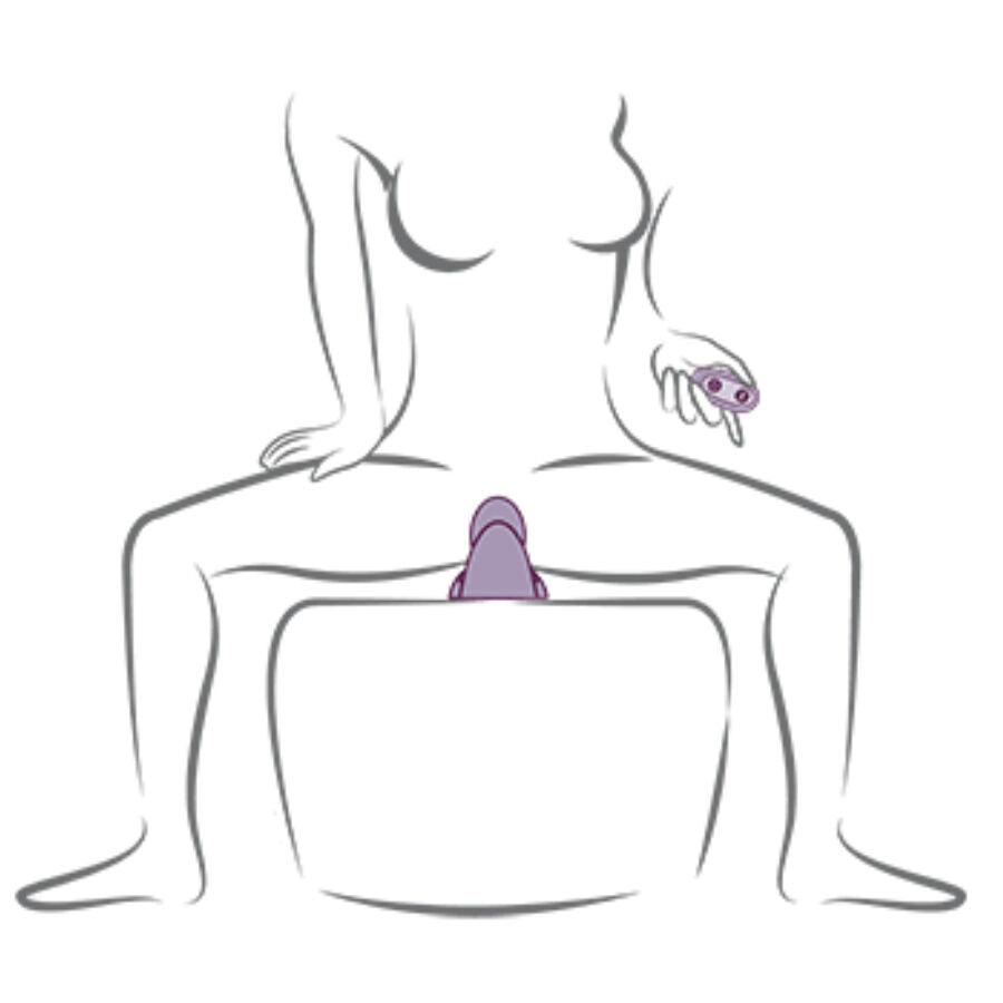 Rocks-Off - Ruby Glow Paarse Sit-On Vibrator