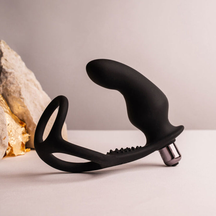 Rocks-Off - Ro-Zen Rro Anaal Plug Met Vibrerende Penisring Zwart