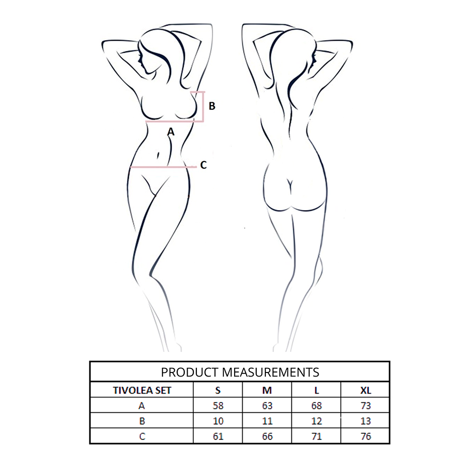 PASSION - Tivolea Bra + Thong Set Misty Rose