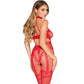 Leg Avenue - 89336 Crotchless Bodystocking Rood - One Size