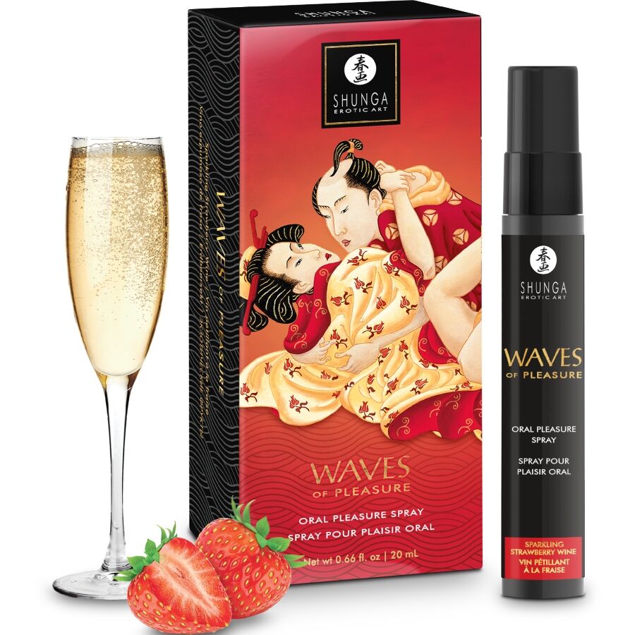 SHUNGA - Waves Pleasure Spray Oral Seductive Strawberry 20 Ml
