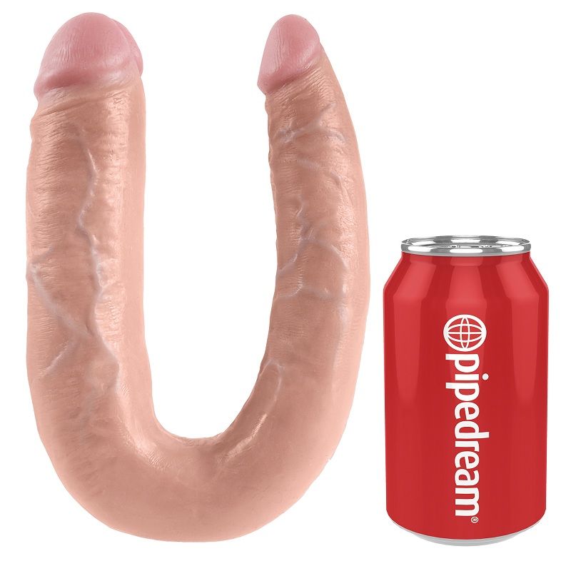 King Cock - U-Shaped Large Double Trouble Flesh 17.8 cm