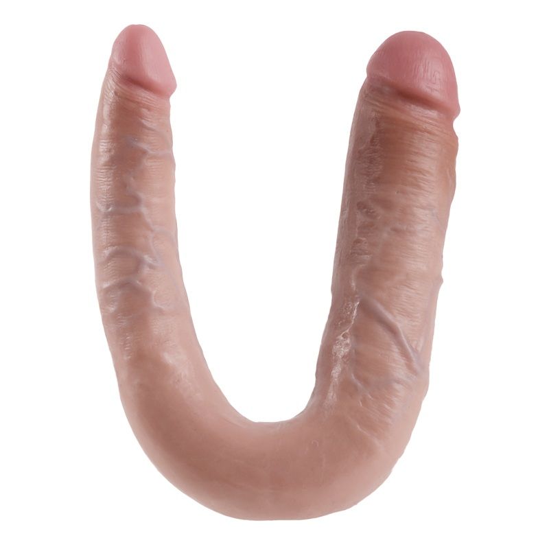 King Cock - U-Shaped Large Double Trouble Flesh 17.8 cm