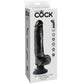 King Cock - Vibrerende Dildo Met Testikels 23 cm Zwart