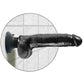 King Cock - Vibrerende Dildo Met Testikels 23 cm Zwart