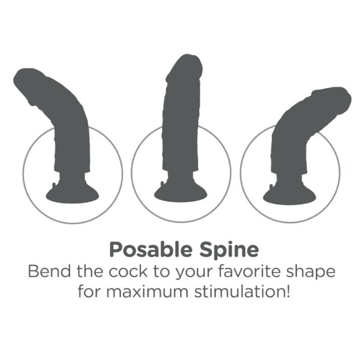 King Cock - 25.5 cm Vibrating Cock with Balls Flesh