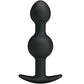 PRETTY LOVE - Special Stimulation Silicone Anal Balls 10.3 Cm Black