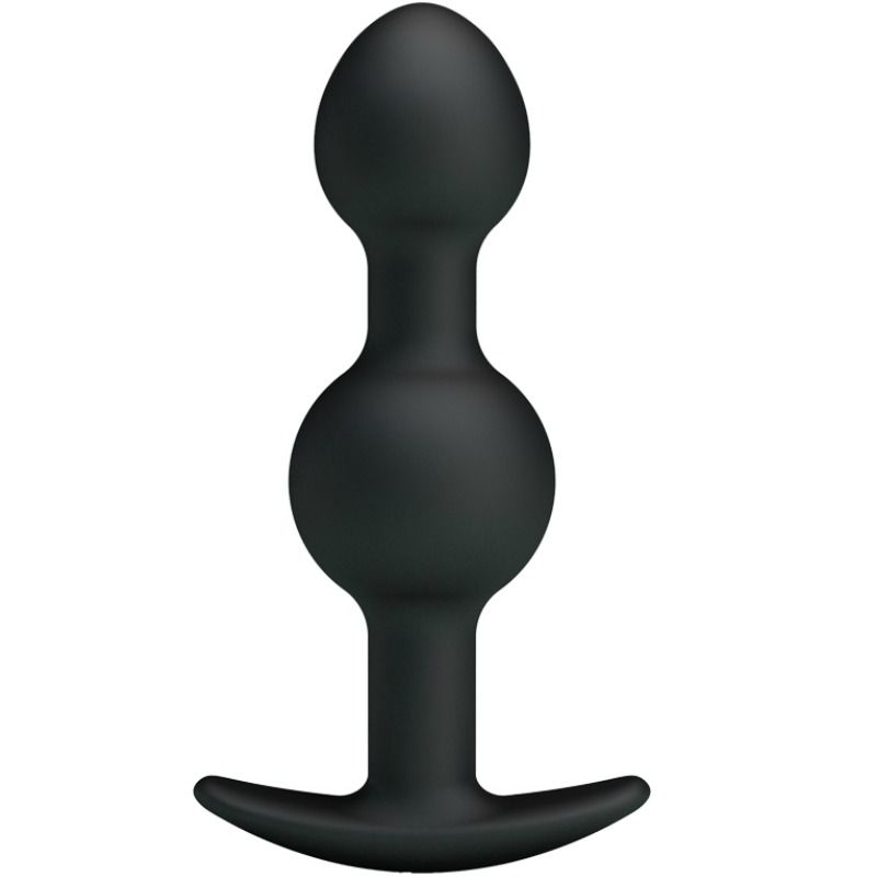PRETTY LOVE - Special Stimulation Silicone Anal Balls 10.3 Cm Black