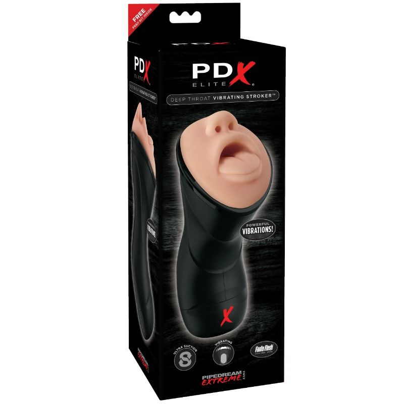 PDX Elite - Realistische Diepe Keel Trillende Stroker