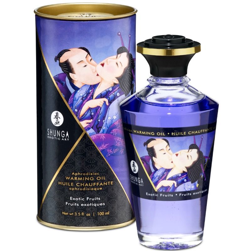 SHUNGA - Heat Effect Massage Oil Exotic Fruits Flavor 100 Ml