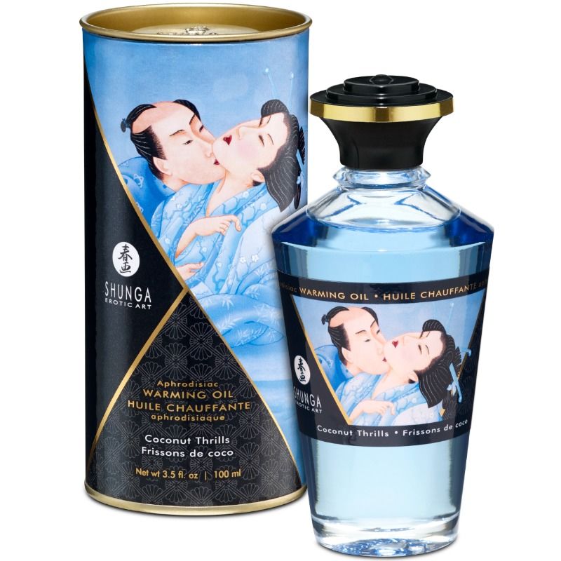 SHUNGA - Coconut Flavor Heat Effect Massage Oil 100 Ml