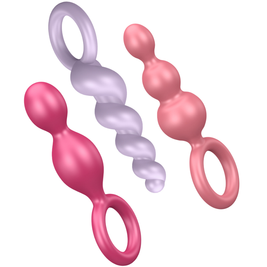 SATISFYER - Anal Plugs Set 3 Pcs Tricolor