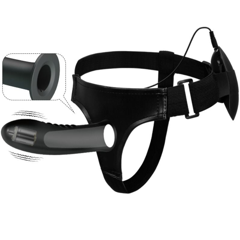 PRETTY LOVE - Myron Strap On With Vibration And Hollow Dildo