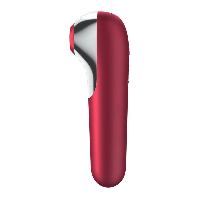 SATISFYER - Dual Love Vibrator And Suctioner With Pulsed Air Red